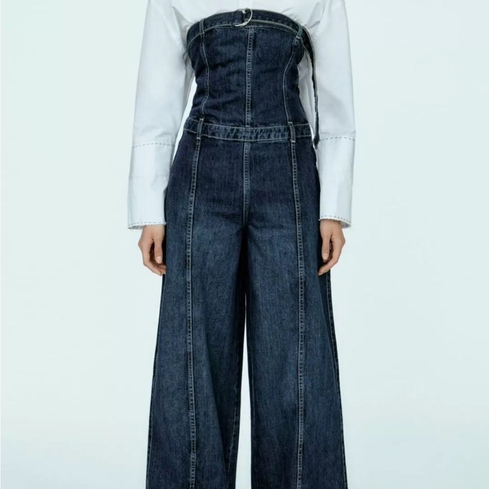 Zara denim jumpsuit. Large. Only worn 1